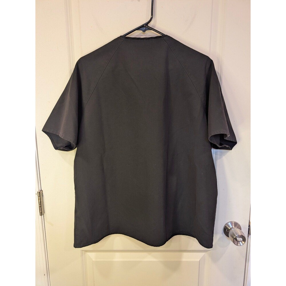 Women's FIGS Scrub Top Short Sleeve V-Neck Two Pockets Black XL - Picture 3 of 5